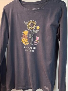 Life is Good T.  Size M.  Long sleeves with Winnie the Pooh.